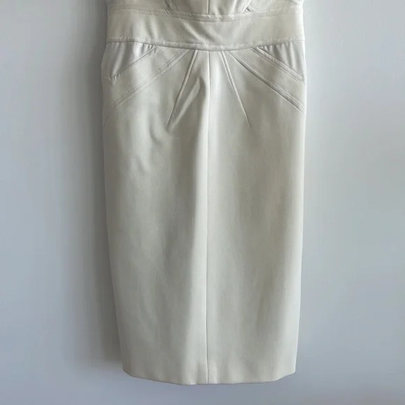 NWOT Zac Posen White Corset Dress with Sweetheart Neckline Size 6 - Picture 4 of 13